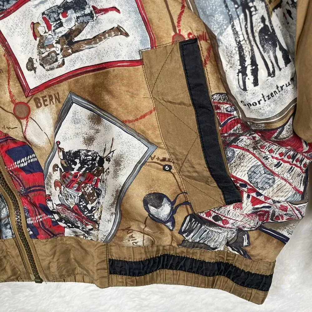 Vintage Studio Ray Track Jacket Womens Petite Med Silk Lined Switzerland Art - Picture 10 of 15